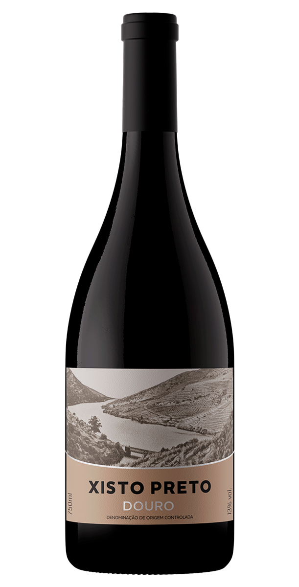 Garrafa de Xisto Preto Tinto, vinho tinto do Douro, 75 cl