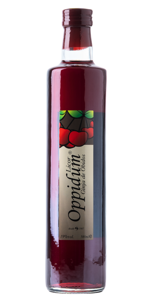 Garrafa de Oppidum Licor de Ginja sem fruto, ginja de Óbidos