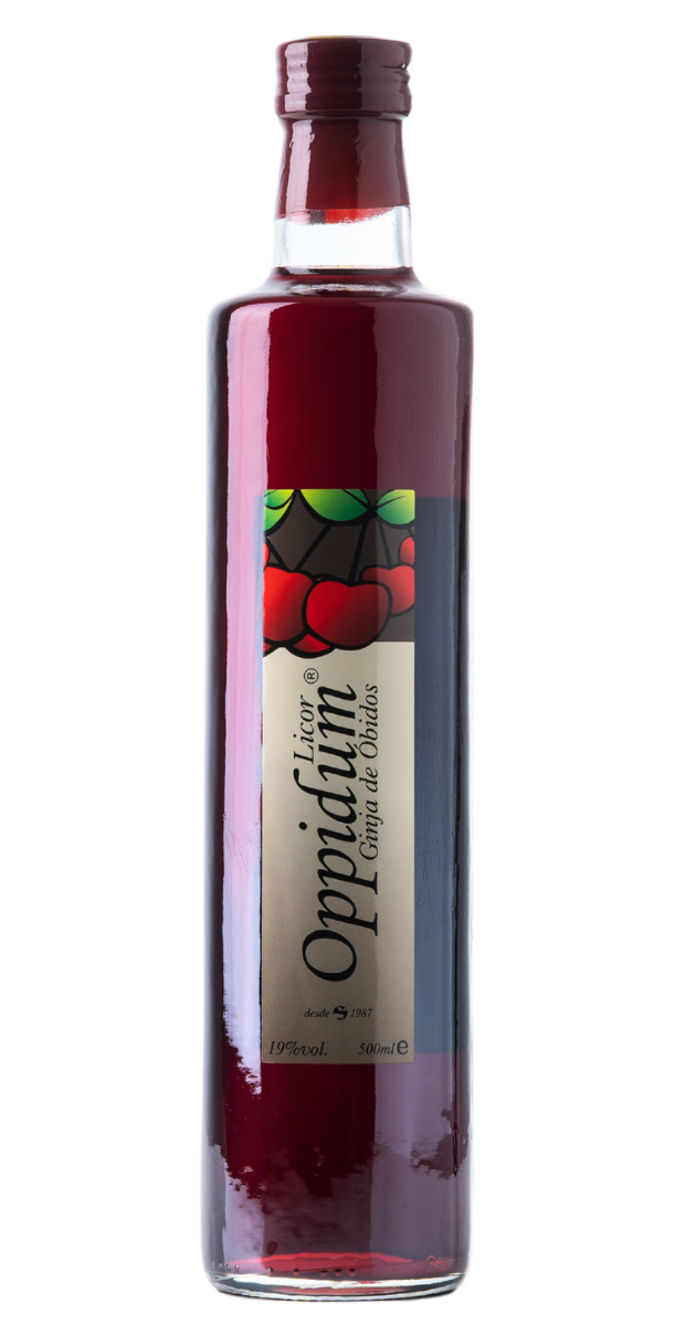 Garrafa de Oppidum Licor de Ginja sem fruto, ginja de Óbidos