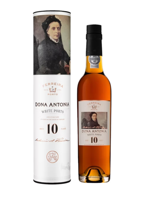 VINHO DO PORTO BRANCO FERREIRA DONA ANTÓNIA 10 ANOS 0,375 LT