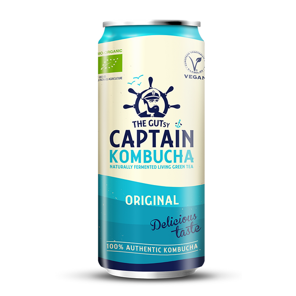 Lata de kombucha GUTsy Captain Original 250 ml