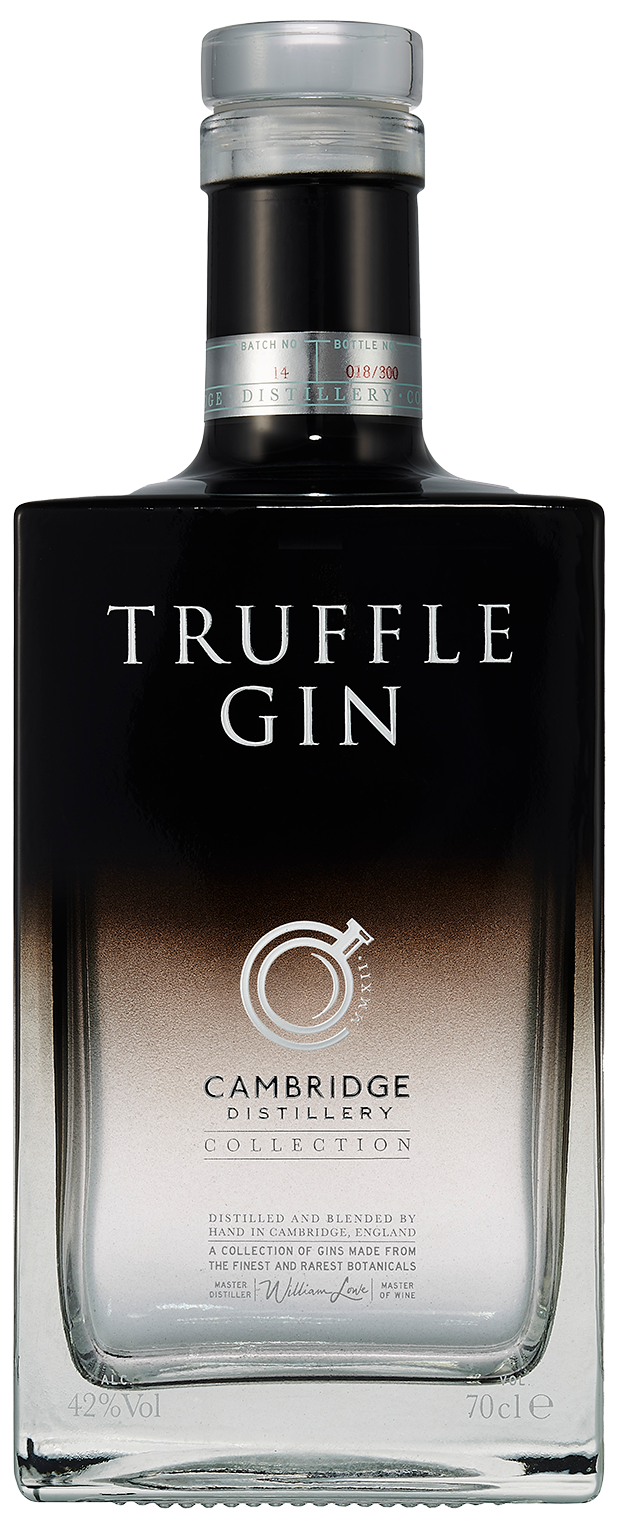 Garrafa de Gin Cambridge Truffle, gin inglês com trufa branca do Piemonte, 70 cl