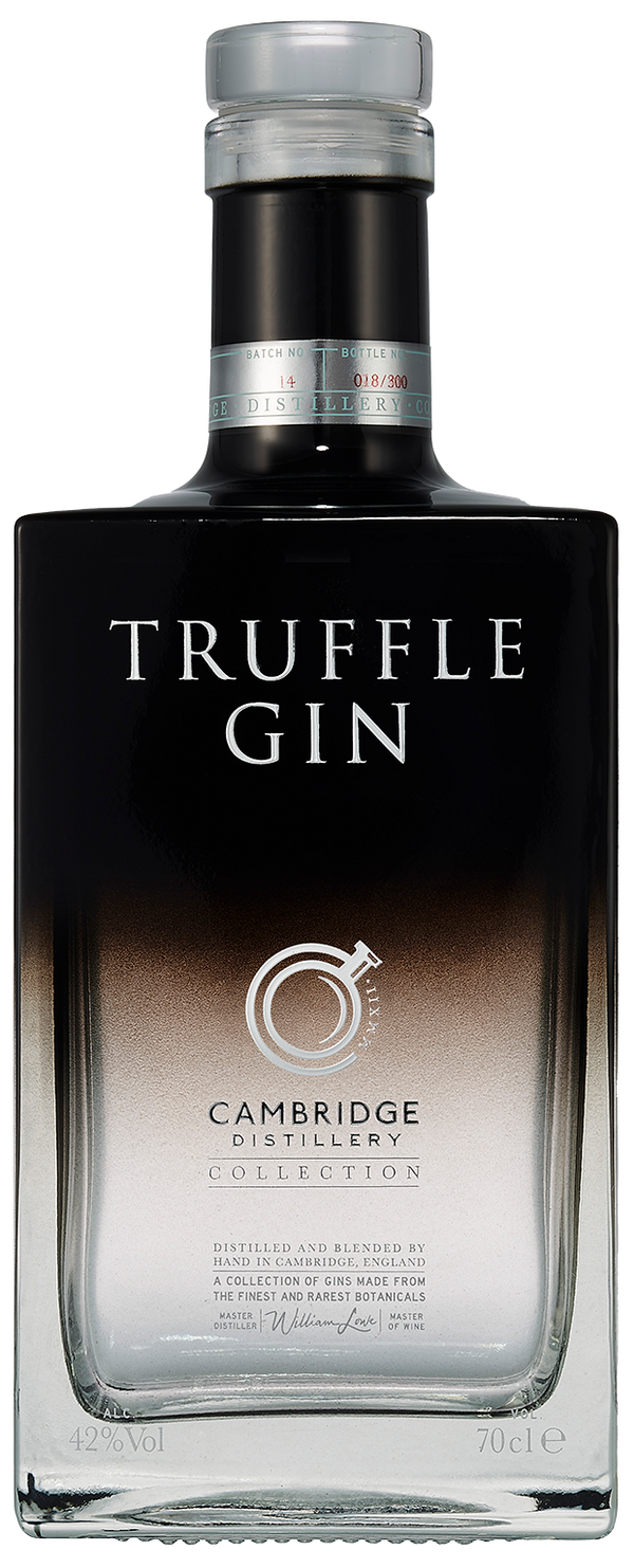 Garrafa de Gin Cambridge Truffle, gin inglês com trufa branca do Piemonte, 70 cl