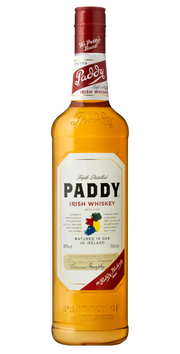 Garrafa de Paddy Irish Whiskey, blended irlandês, 70 cl
