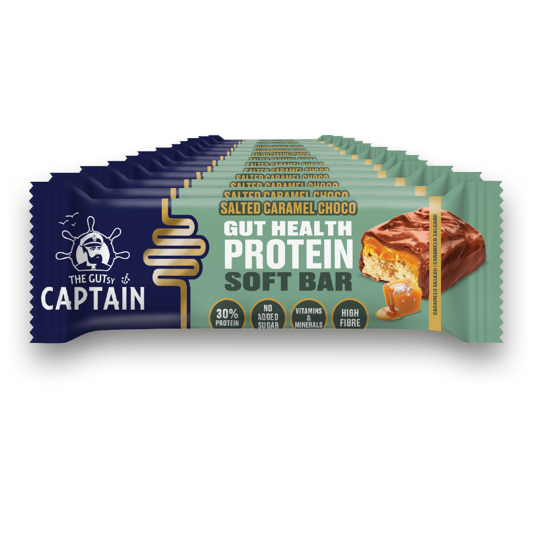 Barras proteicas GUTsy Captain de caramelo salgado