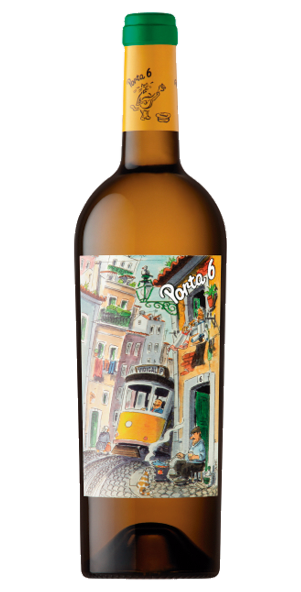 Garrafa de Porta 6 Branco, vinho branco da região de Lisboa, 75 cl
