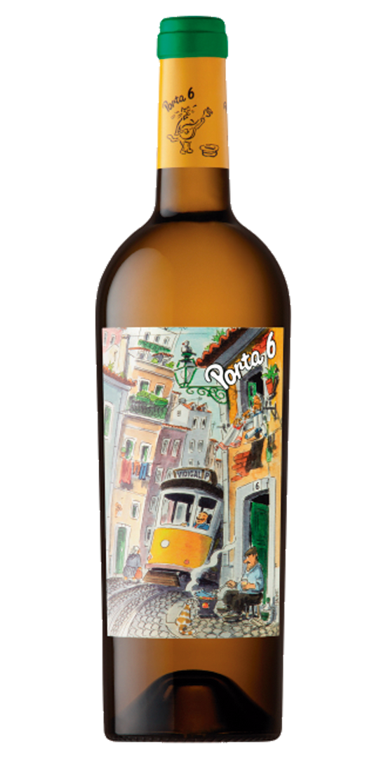 Garrafa de Porta 6 Branco, vinho branco da região de Lisboa, 75 cl