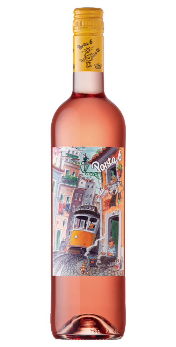 Garrafa de Porta 6 Rosé, vinho rosé da região de Lisboa, 75 cl