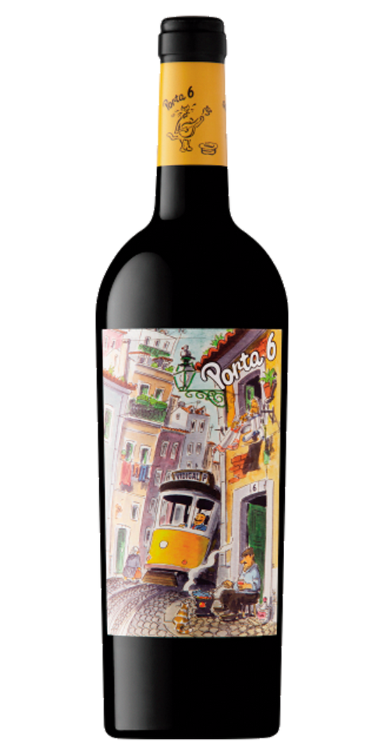 Garrafa de Porta 6 Tinto, vinho tinto da região de Lisboa, 75 cl