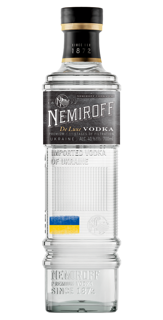 Garrafa de Nemiroff De Luxe Vodka, vodka ucraniana, 70 cl