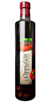 Garrafa de Oppidum Licor de Ginja com fruto, ginja de Óbidos, 50 cl