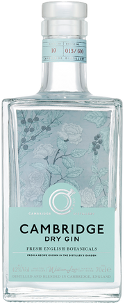 Garrafa de Gin Cambridge Dry, gin inglês de botânicos frescos, 70 cl