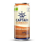 Lata de kombucha GUTsy Captain gengibre e limão 250 ml