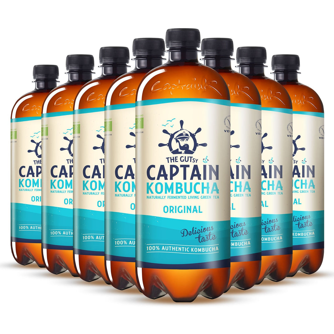 Garrafa de 1 litro de kombucha GUTsy Captain Original