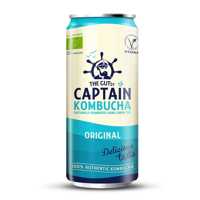 Lata de kombucha GUTsy Captain Original 250 ml