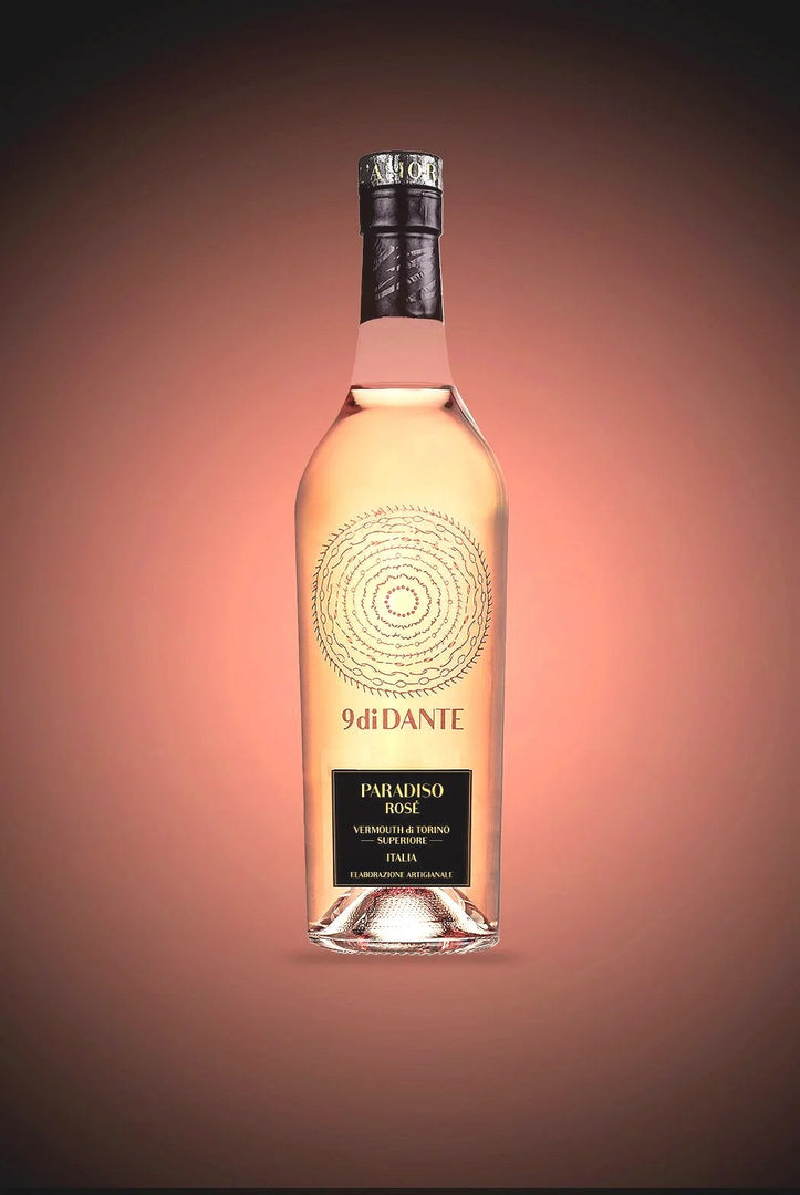 Garrafa de Vermute 9 di Dante Paradiso Rosé, vermute italiano, 70 cl