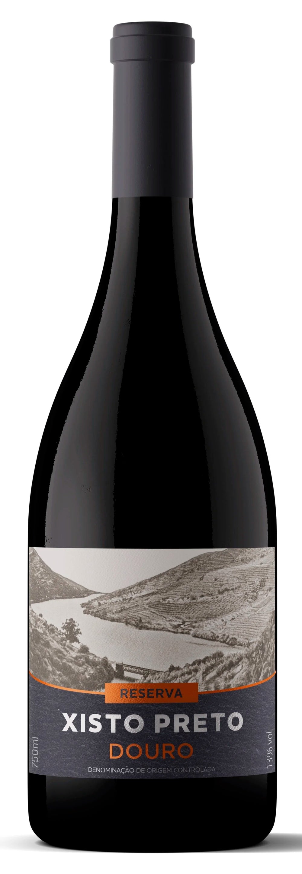 Garrafa de Xisto Preto Reserva Tinto, vinho tinto, 75 cl