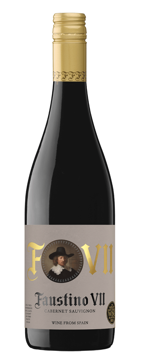 Garrafa de Faustino VII Cabernet Sauvignon Tinto, vinho tinto da Rioja, 75 cl