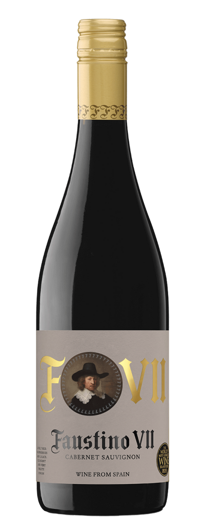 Garrafa de Faustino VII Cabernet Sauvignon Tinto, vinho tinto da Rioja, 75 cl