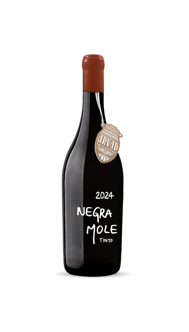 Garrafa de Arvad Negra Mole Tinto 2024, vinho tinto do Algarve estagiado em ânforas de barro, 75 cl