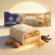 Barra proteica GUTsy Captain de chocolate branco e amêndoa 45 g